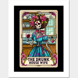 The Drunk Housewife, Skeleton Tarot card for mothers day Posters and Art